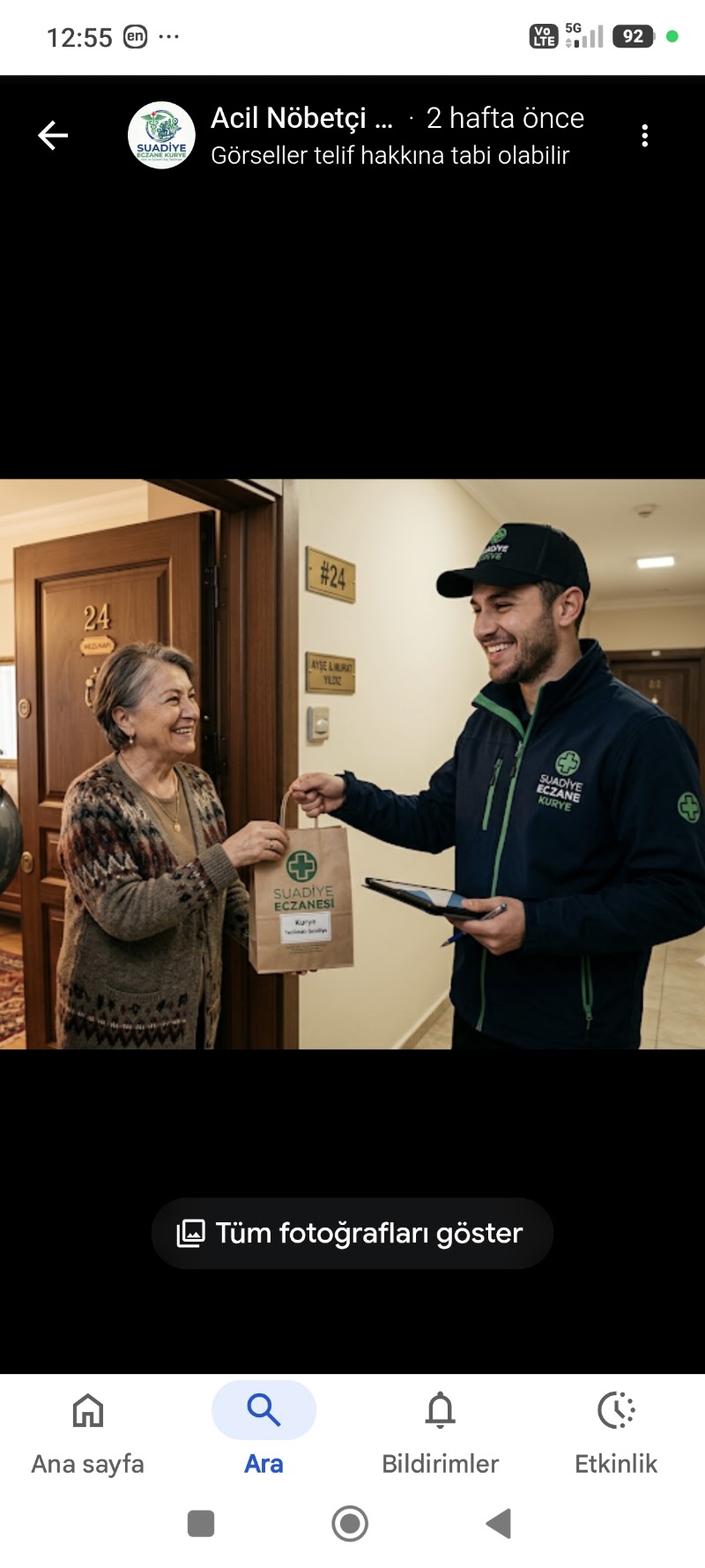 Acil nöbetçi eczane moto kurye 7/24- pharmacy Delivery Eczane kurye İstanbul Ataşehir