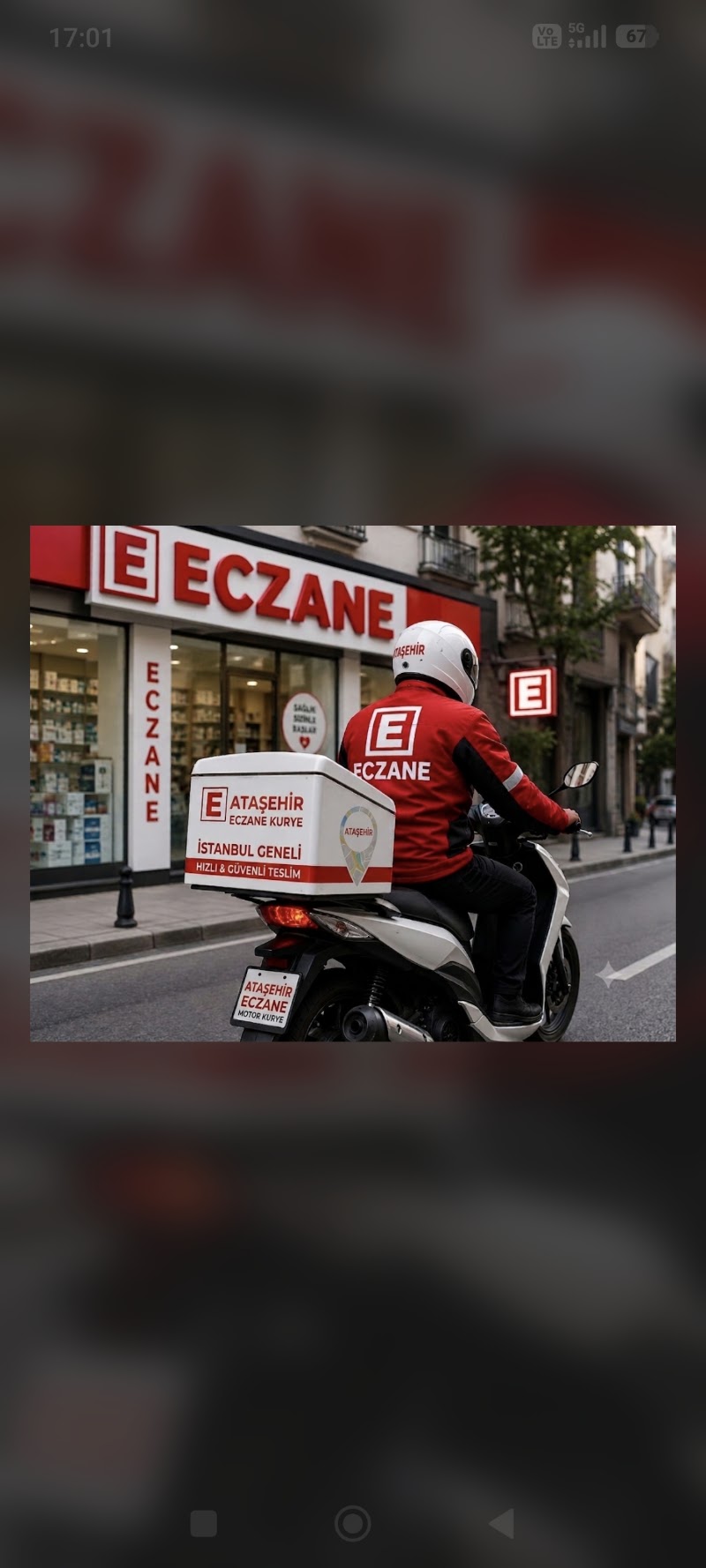 Acil nöbetçi eczane moto kurye 7/24- pharmacy Delivery Eczane kurye İstanbul Ataşehir